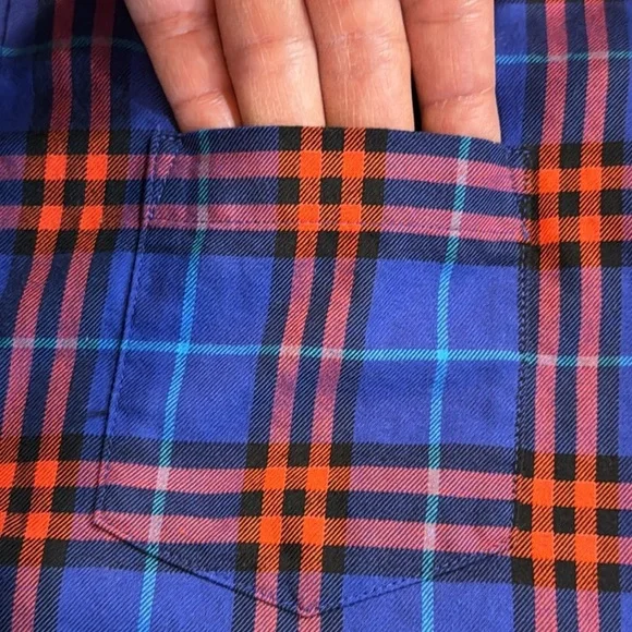 BURBERRY Boys 14 Button Up Plaid Dress Shirt - Picture 7 of 7